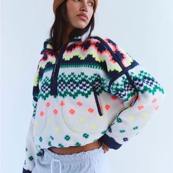 FP Movement by Free People Tops - FP Movement Mountain High Printed Half Zip Fleece Size Small